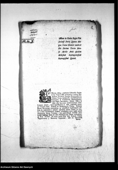*1775* Poland / Constitution entitled: "Tax on tea traders".
Central Archives of Historical Records
Unit type: Act documentation
Signature: 1/354/0/2.1/3094
Date/Period of creation: 1775
Dates: 1775 - 1775
Upload: Sikorski Arkadiusz htTPS://arQ.PL/
#Document #HistoricalDocument #OldManuscript #Archival #Archive #AncientText #HistoricalRecord #Manuscript #OldPaper #HistoricalArchive #AntiqueDocument #ArchivalResearch #HistoricalManuscript #OldRecord #DocumentaryEvidence #HistoricalText
