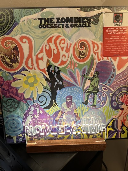 Front cover of Odessey & Oracle from The Zombies in the Now Playing stand. 
